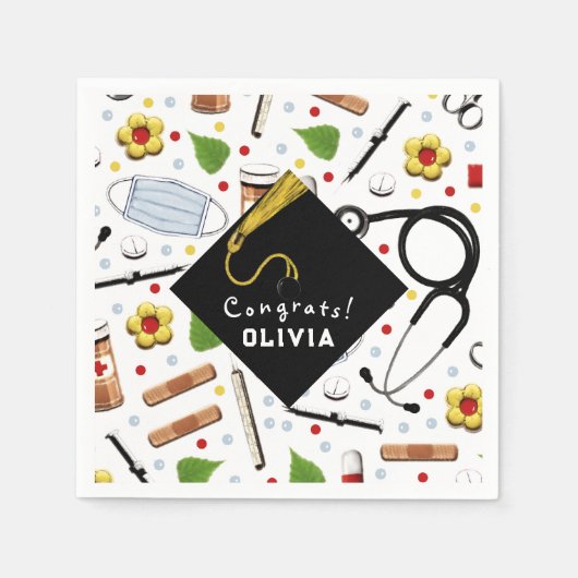 Klassischer Rundaufkleber für Krankenpflege Serviette (Vorderseite)