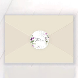 Klassischer Rundaufkleber für Lavendel-Brautparty Runder Aufkleber