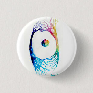 Klassischer Rundaufkleber für Neuronen Button