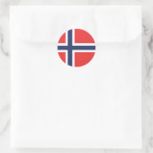 Klassischer Rundaufkleber für norwegische Flaggen Runder Aufkleber (Tasche)