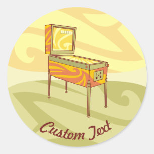 Klassischer Rundaufkleber für Pinball Runder Aufkleber