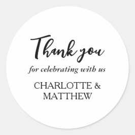 Klassischer Rundaufkleber für Schwarz und Weiß Runder Aufkleber