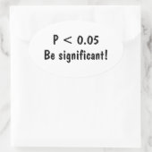 Klassischer Rundaufkleber für Studierende der Stat Ovaler Aufkleber (Tasche)