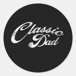 Klassischer Rundaufkleber für Vater Runder Aufkleber