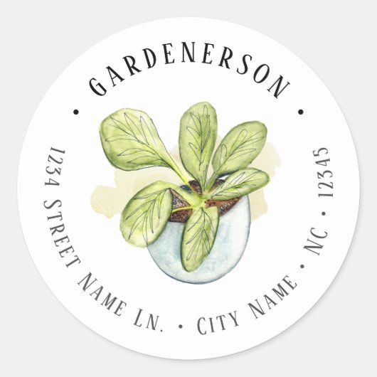 Klassischer Rundaufkleber für Wasserfarben Runder Aufkleber (Vorderseite)