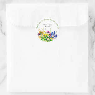 Klassischer Rundaufkleber für Wildsommer-Blume Runder Aufkleber