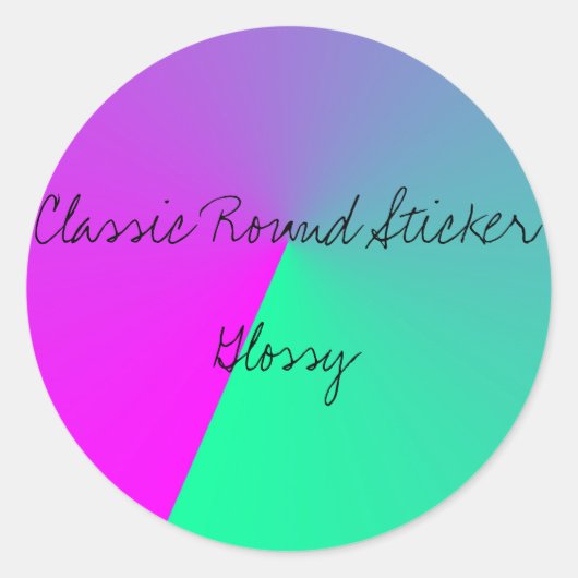 Klassischer Rundaufkleber, glänzend Runder Aufkleber (Vorderseite)