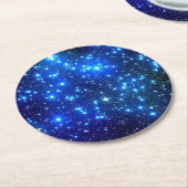 Klassischer Rundaufkleber, Glossy Classic Round St Runder Pappuntersetzer (Angewinkelt)