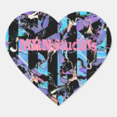 Klassischer Rundaufkleber Herz-Aufkleber (Vorderseite)