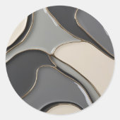 Klassischer Rundaufkleber in stylischer Grafik Runder Aufkleber (Vorderseite)