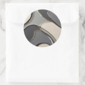 Klassischer Rundaufkleber in stylischer Grafik Runder Aufkleber (Tasche)