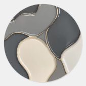 Klassischer Rundaufkleber in stylischer Grafik Runder Aufkleber (Vorderseite)