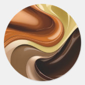 Klassischer Rundaufkleber in stylischer Grafik Runder Aufkleber (Vorderseite)