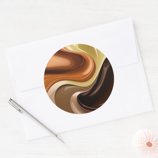 Klassischer Rundaufkleber in stylischer Grafik Runder Aufkleber (Umschlag)