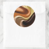 Klassischer Rundaufkleber in stylischer Grafik Runder Aufkleber (Tasche)