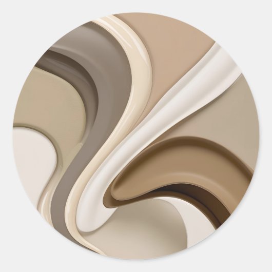 Klassischer Rundaufkleber in stylischer Grafik Runder Aufkleber (Vorderseite)