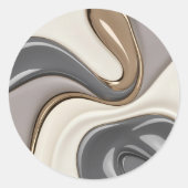 Klassischer Rundaufkleber in stylischer Grafik Runder Aufkleber (Vorderseite)