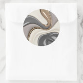 Klassischer Rundaufkleber in stylischer Grafik Runder Aufkleber (Tasche)