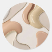 Klassischer Rundaufkleber in stylischer Grafik Runder Aufkleber (Vorderseite)