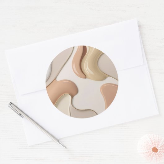 Klassischer Rundaufkleber in stylischer Grafik Runder Aufkleber (Umschlag)