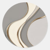 Klassischer Rundaufkleber in stylischer Grafik Runder Aufkleber (Vorderseite)