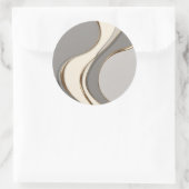 Klassischer Rundaufkleber in stylischer Grafik Runder Aufkleber (Tasche)