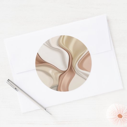 Klassischer Rundaufkleber in stylischer Grafik Runder Aufkleber (Umschlag)