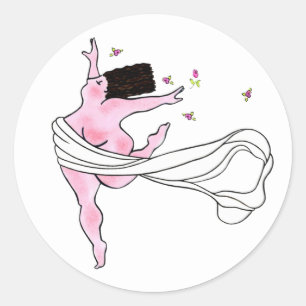 Klassischer Rundaufkleber "Küchengöttin" Runder Aufkleber