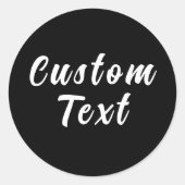 Klassischer Rundaufkleber mit benutzerdefiniertem  Runder Aufkleber (Vorderseite)