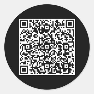 Klassischer Rundaufkleber mit eigenem QR-Code Runder Aufkleber