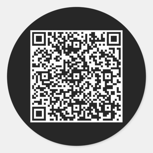 Klassischer Rundaufkleber mit eigenem QR-Code Runder Aufkleber (Vorderseite)