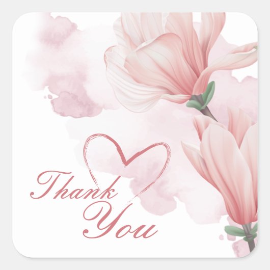 Klassischer Rundaufkleber mit Wasserfarbe Quadratischer Aufkleber (Vorderseite)