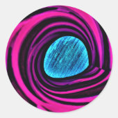 Klassischer Rundaufkleber mit Whirlpool Design. Runder Aufkleber (Vorderseite)