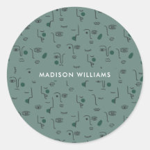 Klassischer Rundaufkleber