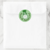 Klassischer runder Aufkleber mit Koboldporträt (Tasche)