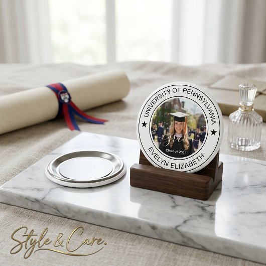Klassischer runder Graduate Modern Script Magnet