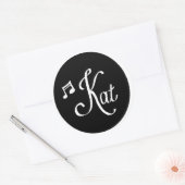 Klassischer, runder Logo-Aufkleber Aufkleber (Umschlag)