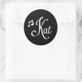 Klassischer, runder Logo-Aufkleber Aufkleber (Tasche)