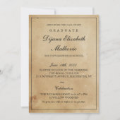 Klassischer rustikaler Abschluss Einladung (Vorderseite)