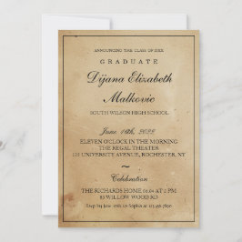 Klassischer rustikaler Abschluss Einladung