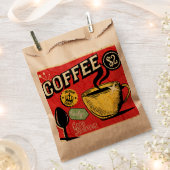 Klassischer, rustikaler Hintergrund Empfang Rot Geschenktütchen (Ausgeschnitten)
