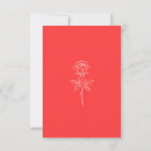 Klassischer Saft roter französischer Blumen Save-t Save The Date (Rückseite)
