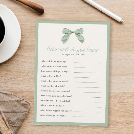 Klassischer Sage Bow Wie gut kennen Sie das Duschs Einladung