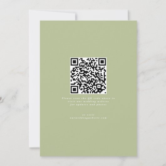 Klassischer Sage-Save the Date - QR-Code außerhalb Save The Date (Rückseite)