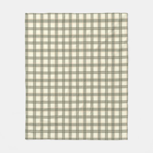 Klassischer Salbei-Tartan Fleecedecke (Vorderseite)