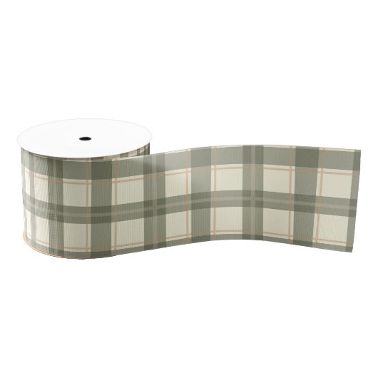 Klassischer Salbei-Tartan Ripsband (Spule)