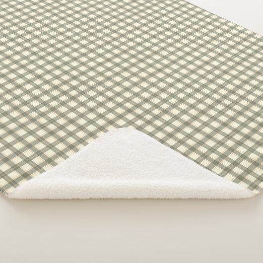Klassischer Salbei-Tartan Sherpadecke (3/4)