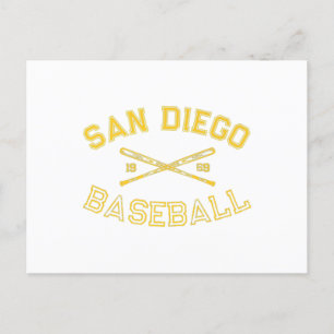 Klassischer San Diego California Baseball Fan Retr Postkarte