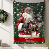 Klassischer Santa Claus Blanket in trendigen Farbe Fleecedecke