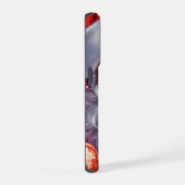 Klassischer Santa mit Gegenwart und Ornamenten iPhone Hülle (Rechte Seite)